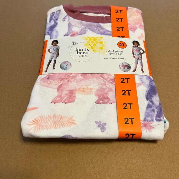 Burt's Bees Other - Burt's Bees Kids Pajamas - Pink and Purple Dinosaur Print
